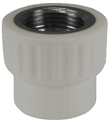 Муфта комбинированная 25x3/4' ВР полипропиленовая PPR серая