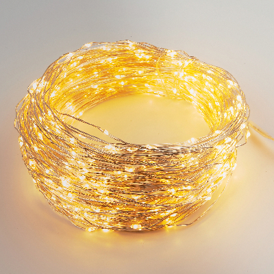 Гирлянда светодиодная Роса 50м 500 светодиодов Теплый Пульт ДУ (в/к) Провод прозрачный ULD-S5000-500/DTA/RC WARM WHITE IP44 DEW