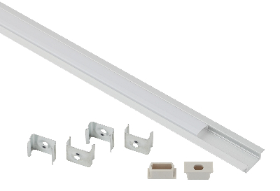 Комплект с врезным анодированным профилем с фланцем CAB251 21х6мм, 2 м (5/80/2400)