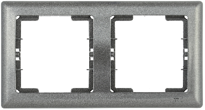 Рамка двухместная горизонтальная BOLERO антрацит