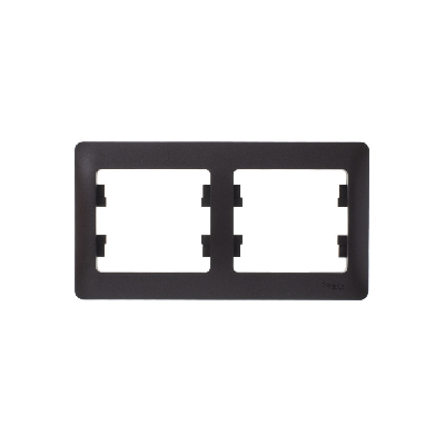 GLOSSA Рамка 2 поста горизонтальная шоколад