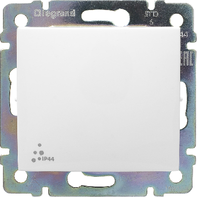 Выключатель 1-клавишный 10А IP44 безвинтовое крепление белый VALENA