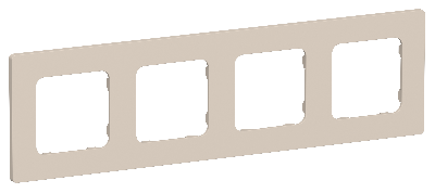 FLITE CLASSIC Рамка 4-местная РУ-4-К-ФлЛ льняной IEK