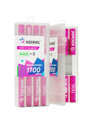 Аккумулятор R03 (ААА) 1100mAh Ni-Mh 8 шт в боксе