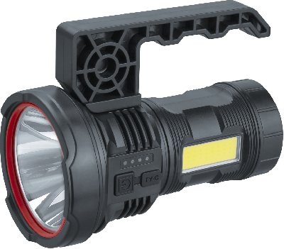 Фонарь светодиодный NPT-SP39-ACCU прожектор/кемпинг 1 LED, 3Вт + 1 COB, 5Вт