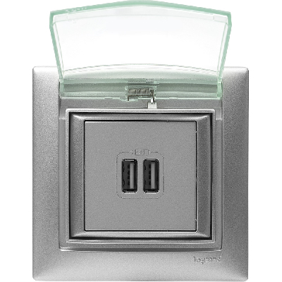 VALENA Рамка 1 пост алюминий IP44