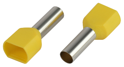 Наконечник-гильза с изолированным фланцем (упаковка 50 шт.) NO-225-106 (двойной) НШвИ(2) 6,0-14