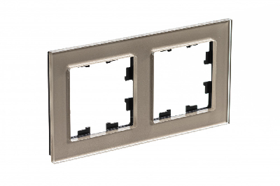 Рамка двухпостовая ATLASDESIGN NATURE, СТЕКЛО ШАМПАНЬ