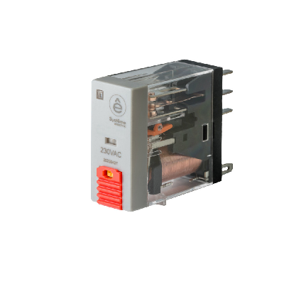 Реле 12 A 1CO 230 VAC тест кнопка LED