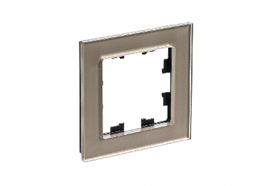 Рамка однопостовая ATLASDESIGN NATURE, СТЕКЛО ШАМПАНЬ