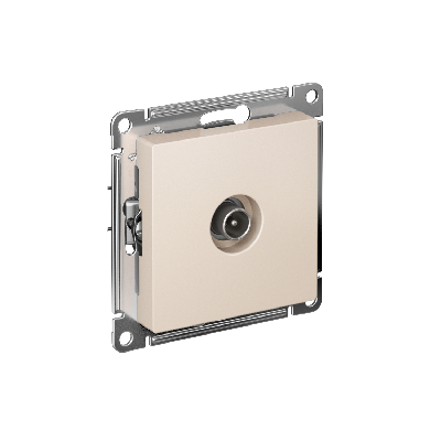 Розетка ATLASDESIGN TV оконечная 1DB механизм бежевый