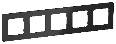 FLITE CLASSIC Рамка 5-местная РУ-5-К-ФлЧ черный IEK