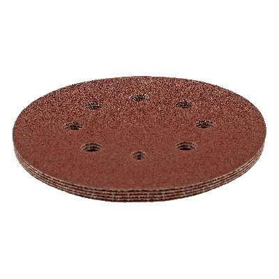 Круг абразивный на ворсовой подложке под липучку, перфорированный, P 100, 125 мм, 5 шт.