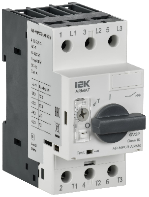 Автоматический выключатель защиты двигателя ARMAT A6 GV2P 1,6-2,5А IEK