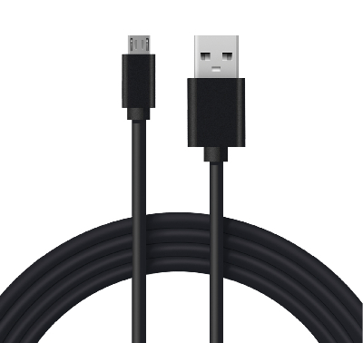 Кабель USB-micro USB, PVC, black, 1m