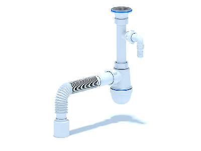 Сифон для умывальника АНИ Грот 1 1/4'X40 с отводом для стиральной машины с гибкой трубой 40х50