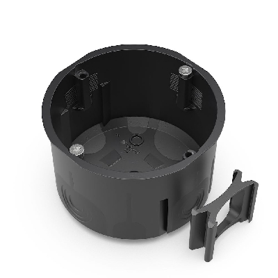 Коробка установочная 60-0710-9005СП двухкомпонентная для сплошных стен черная 68х47 (210шт/кор)