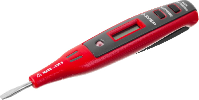 Тестер напряжения ''Мастер'' цифровой со световым индикатором, 12-220В, 140мм