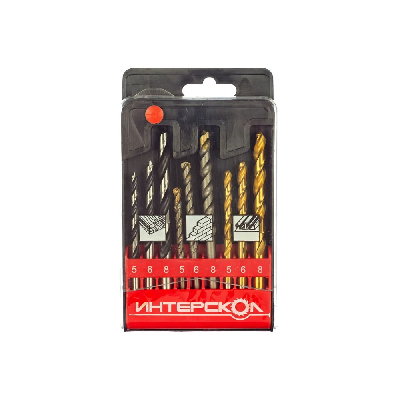 Набор сверл по металлу, бетону, дереву 5,6,8 (9шт)