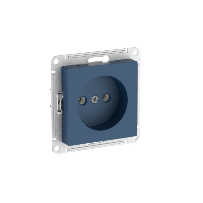 ATLASDESIGN РОЗЕТКА без заземления без шторок, 16А, быстрозажимные клеммы, АКВАМАРИН