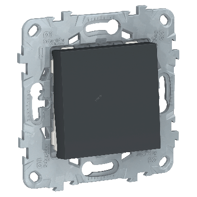 Выключатель UNICA NEW одноклавишный схема 1 10 AX 250 В антрацит