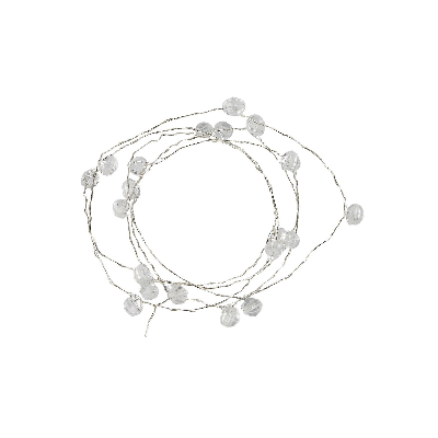 Гирлянда светодиодная на батарейках 2AA не в/к Бусины мини 19м 20 светодиодов прозрачный провод ULD-S1900-020/STB/2AA WHITE IP20 BEADS MINI