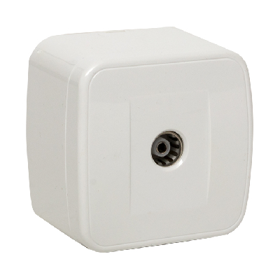 Розетка Минск TV 1-местная ОП 75Ом 5-862МГц белая