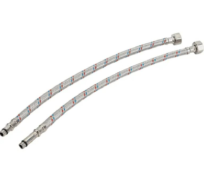 Подводка для смесителей М10х18+М10х35 1/2 40 см нерж сталь пара