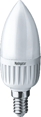 Лампа светодиодная LED 5вт E14 теплый матовая свеча