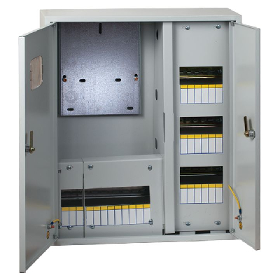 Щит учетно-распределительный навесной ЩРУн-3/30о IP31 двухдверный с окном 580х490х165