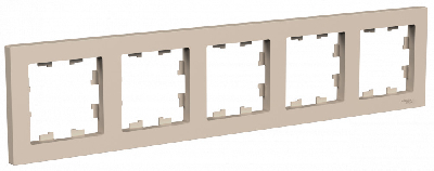 ATLASDESIGN рамка пятипостовая, универсальная, ПЕСОЧНЫЙ