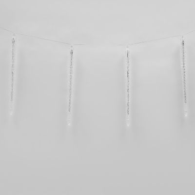 Гирлянда Занавес светодиодный фигурный Сосульки соединяемый 10 подвесов 300 светодиодов Размер 3х0,5м Цвет свечения синий IP44 прозрачный провод Упаковка картон ULD-E3005-300/DTK BLUE IP44 ICICLE