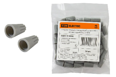 Соединительный изолирующий зажим СИЗ-1 3,0 мм2 серый (50 шт) TDM