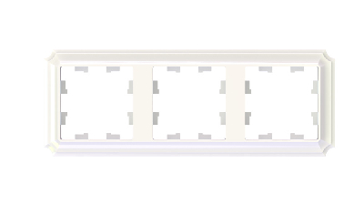 ATLASDESIGN ANTIQUE 3-постовая рамка, универсальная, ЖЕМЧУГ