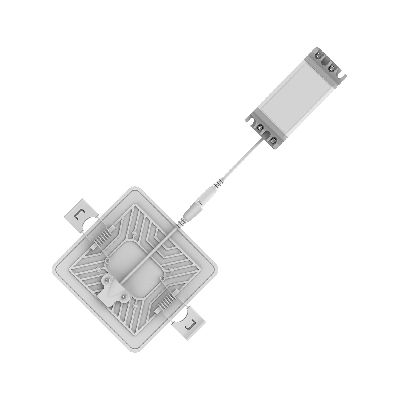 Светильник светодиодный ДВО 9 Вт 900 лм 4000К AC 220В IP20 квадрат 90х27х27мм монт разм 71х25мм Пластик безрамочный Frameless Gauss