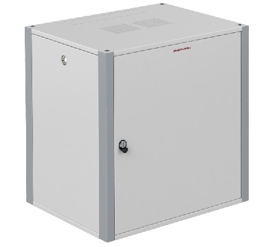 Шкаф телекоммуникационный настенный 19' 12U дверь металл IP20. 600x600x585mm(ШхГхВ) цвет серый(RAL 7035/RAL7000)