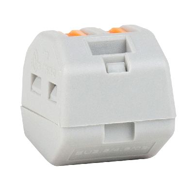 Клемма строительно-монтажная OptiKit СМК 222-412 с рычагом 2 отверстия 0,2-2,5(4,0)мм2