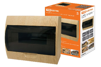 Бокс ЩРН-П-12 модулей навесной пластик IP41 ''Эко'' (сосна)