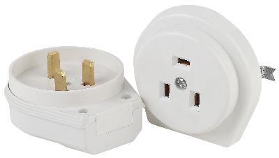 Соединитель Intro электрический 2P+E (СЭ.РВШ32-003), 32А-250В, СУ, ПЭТФ (6/36/1080), (Разъем РШ-ВШ 32А 250В 2P+E (СУ) )