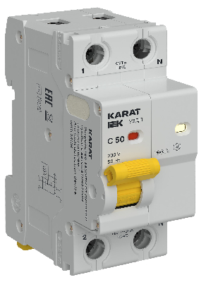 KARAT Устройство защиты от дугового пробоя c автоматическим выключателем 1P+N C 50A IEK