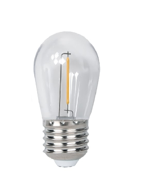 Лампа светодиодная LED 1Вт E27 2700K прозрачная S14 для Белт лайт 230/50 -40...+50 градусовC