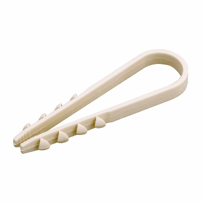 Дюбель-хомут нейлоновый 11-18мм. круглый. белый (100 шт/уп)