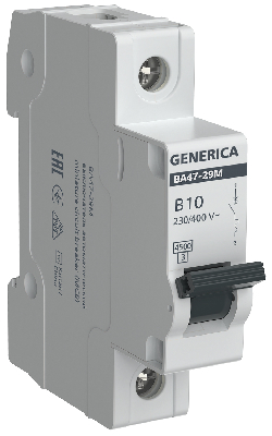 Автоматический выключатель ВА47-29М 1P 10А 4,5кА B GENERICA