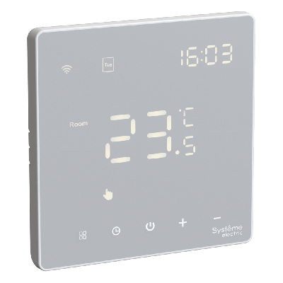 ARTGALLERY ТЕРМОСТАТ программируемый с Wi-Fi для электрического теплого пола, 16 А, моноблочный, БЕЛЫЙ