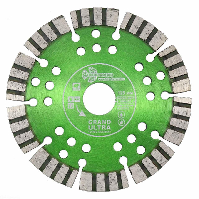 Диск алмазный отрезной 125х22,23х12 Сегмент Турбо серия Grand hot press