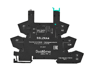 Розетка 230В AC/DC для реле интерфейсного 60В DC, push-in зажим