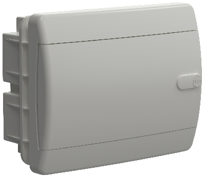 Корпус пластиковый встраиваемый на 8 модулей ЩРВ-П-8 IP41 UNION Compact белая дверь