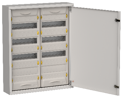 TITAN 5 Корпус металлический ЩРн-96 (2х48) 710х570х140мм IP31 серый (одна дверь) IEK