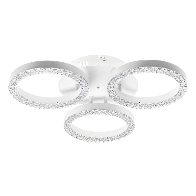 Люстра потолочная светодиодная диммируемая, LUCIDO, с ДУ, 3 режима, 480х480х95мм, 48Вт 2700K/4200K/6400K, 17м, белый, 51641 9, Ritter