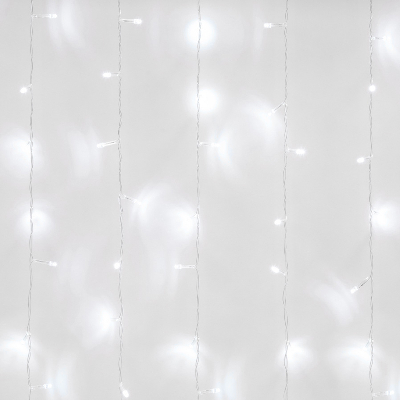 Гирлянда Занавес светодиодный 15х15 м 100 светодиодов прозрачный провод ULD-C1515-100/DTA WHITE IP20